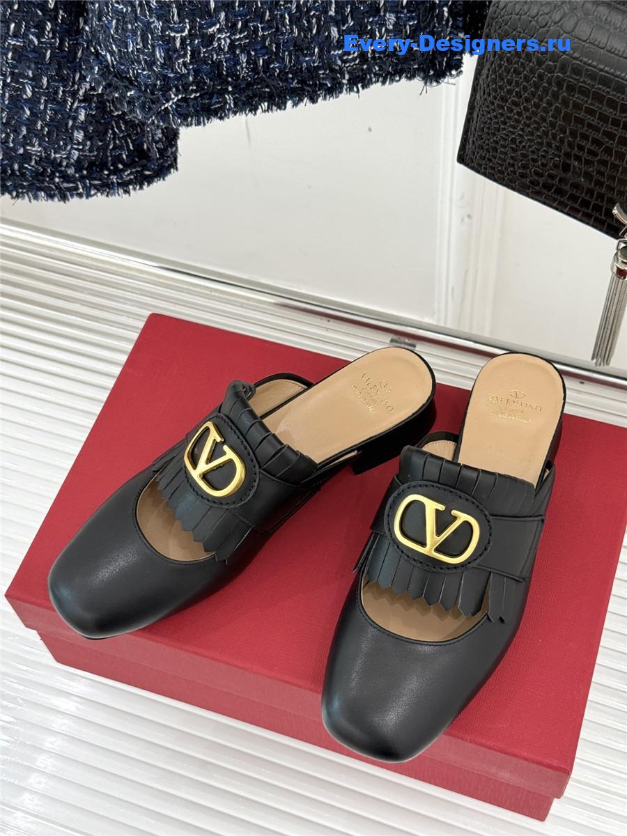 Va1e*ntin0 black vlogo mules