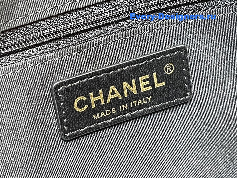Ch**el black caviar bowler bag