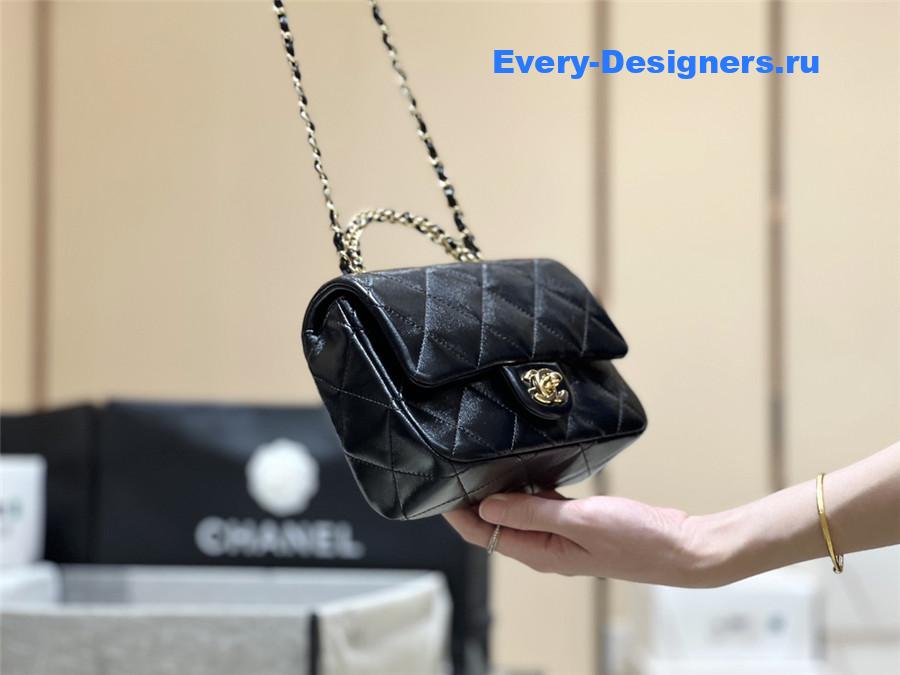 Ch**el black mini flap bag