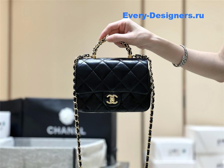 Ch**el black mini flap bag