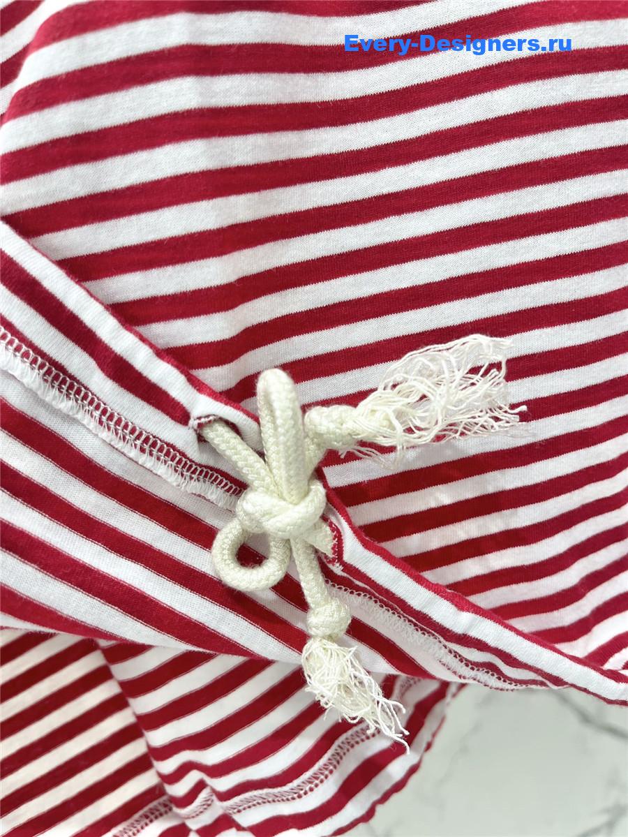 Pra*a striped knit polo shirt
