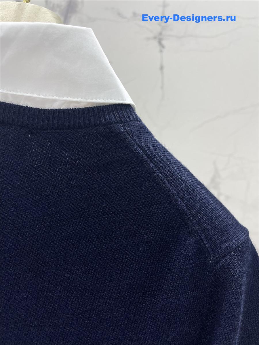 Miu Miu Short Sleeve Polo Top in Blue