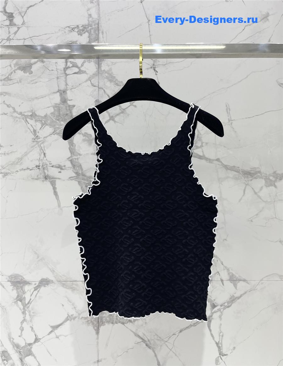 Ch**el embroidered wool-silk top
