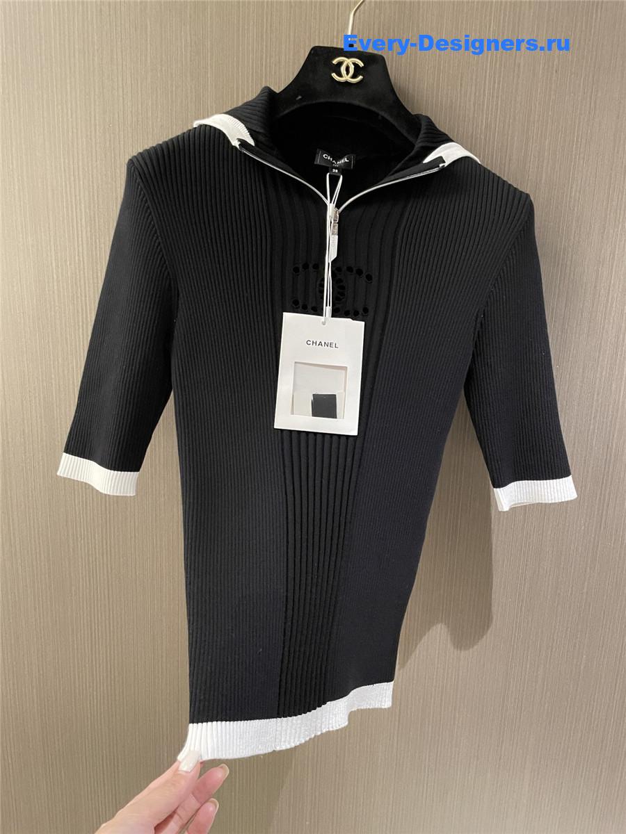 Ch**el hooded knitted top