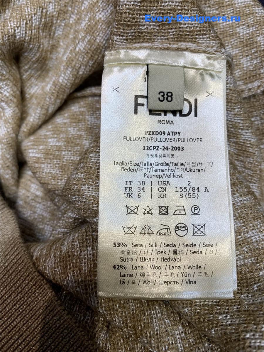 F**di brown knitted t-shirt