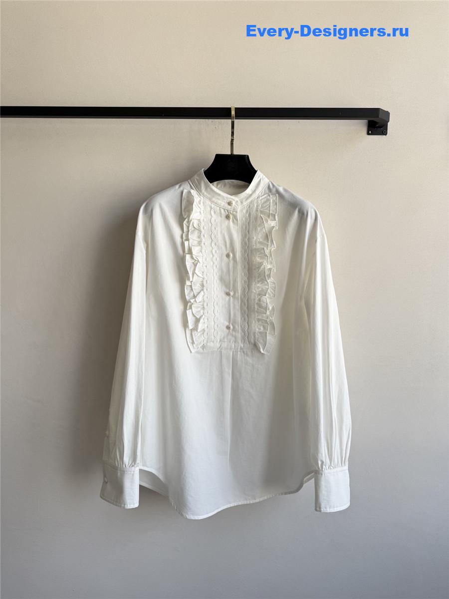 Va1e*ntin0 lace-trimmed blouse