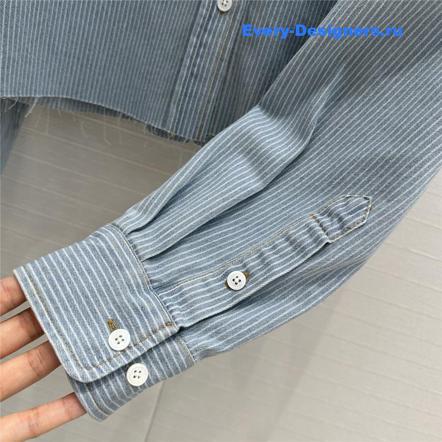 Miu Miu Striped Denim Shirt