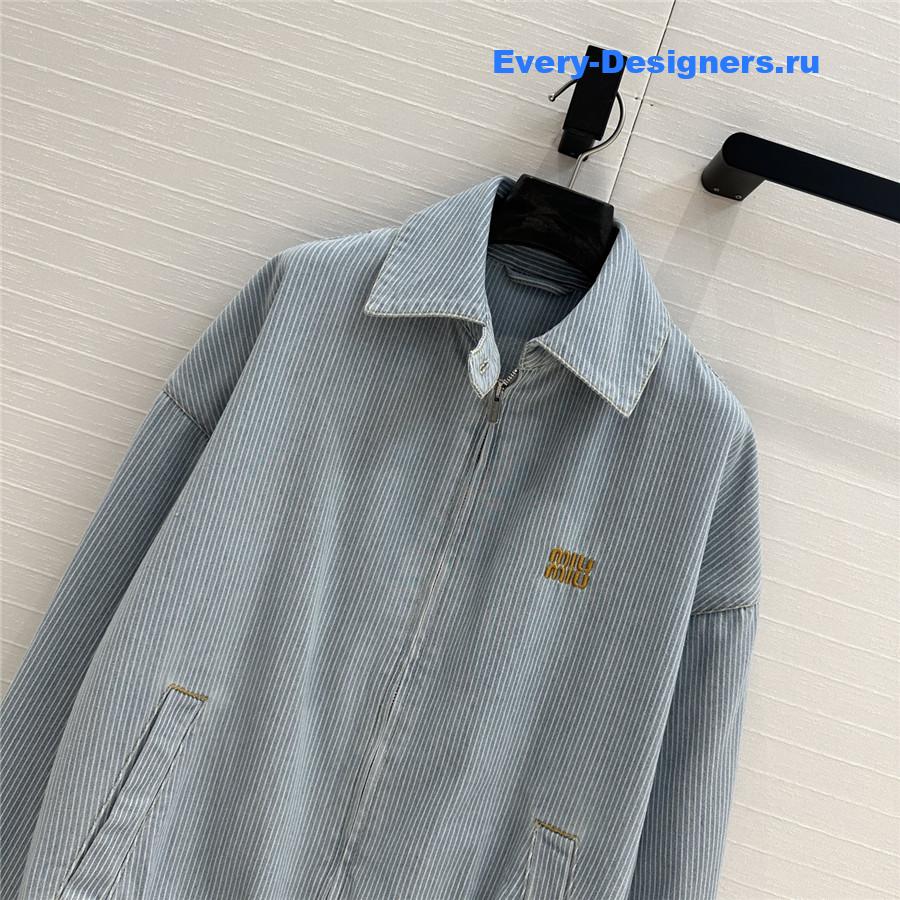 Miu Miu Striped Denim Jacket