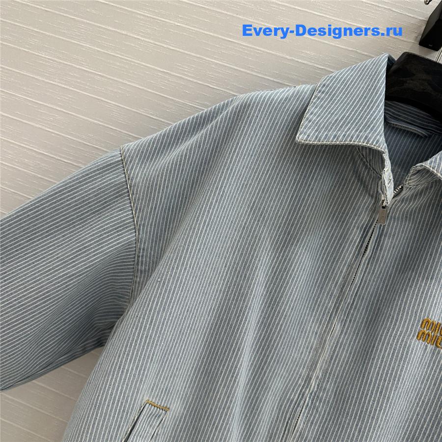 Miu Miu Striped Denim Jacket