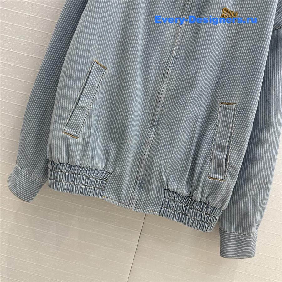 Miu Miu Striped Denim Jacket