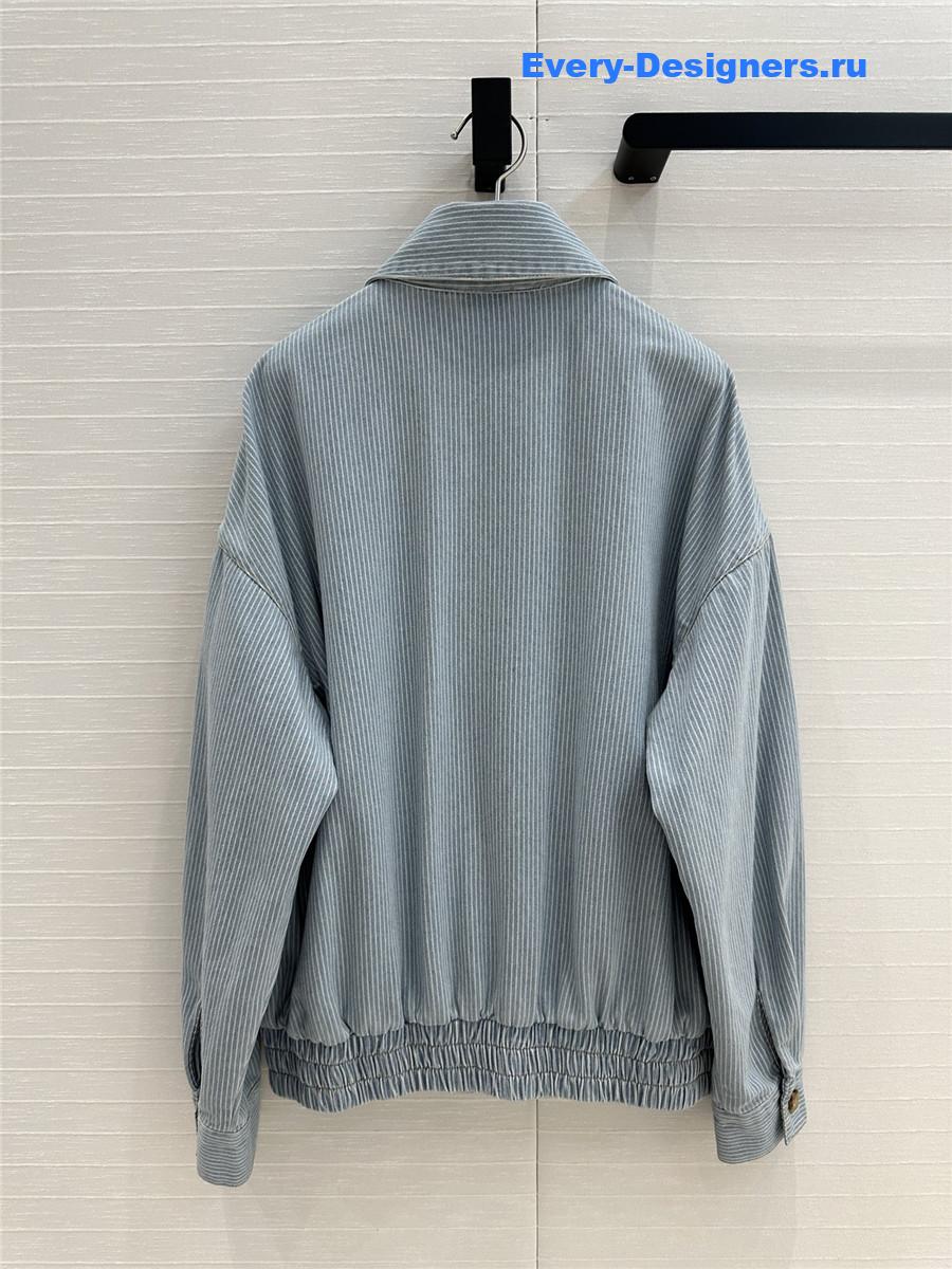 Miu Miu Striped Denim Jacket