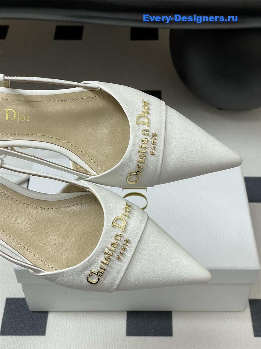 D10r white slingback flats