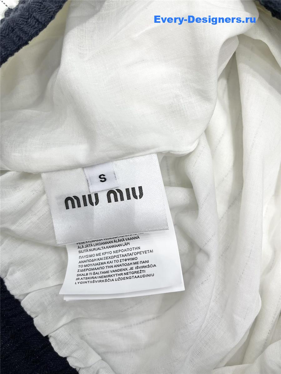 Miu Miu Logo Stripe Trousers