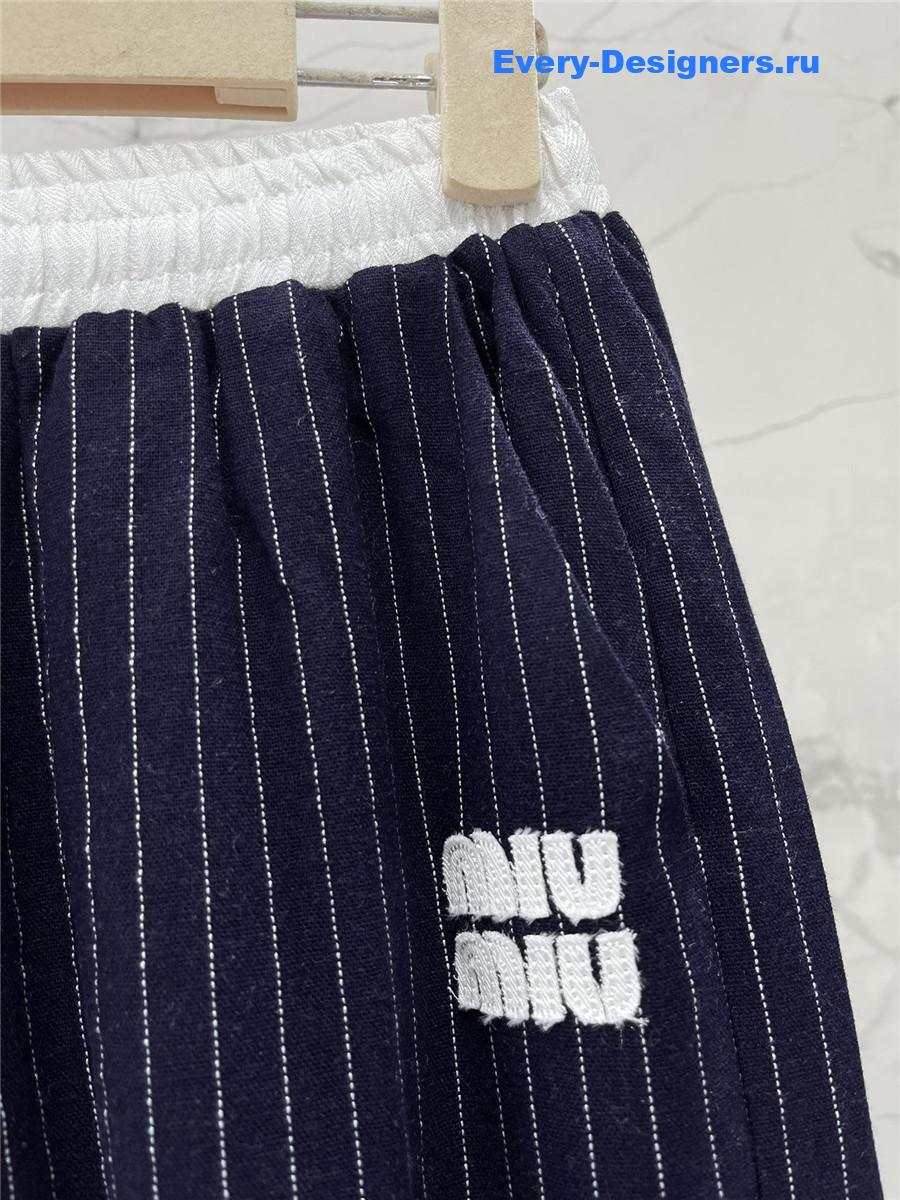 Miu Miu Blue Stripe Trousers