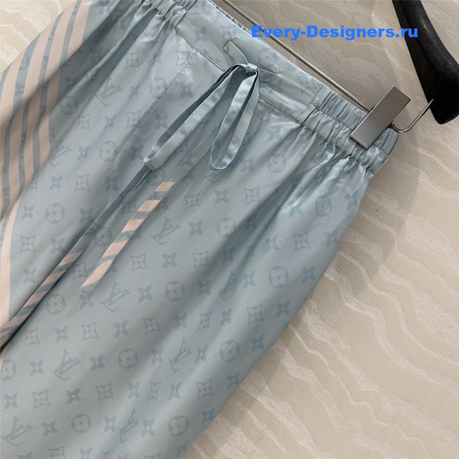 l0vis Vvtt0n wave print pajama pants