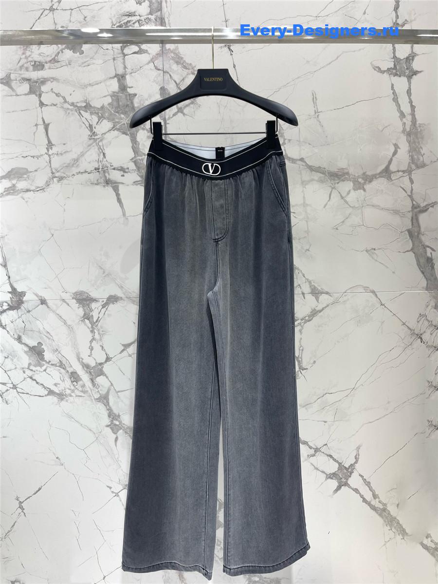 Va1e*ntin0 grey wide leg jeans