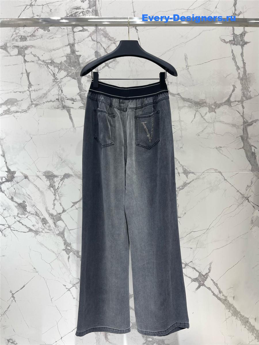 Va1e*ntin0 grey wide leg jeans