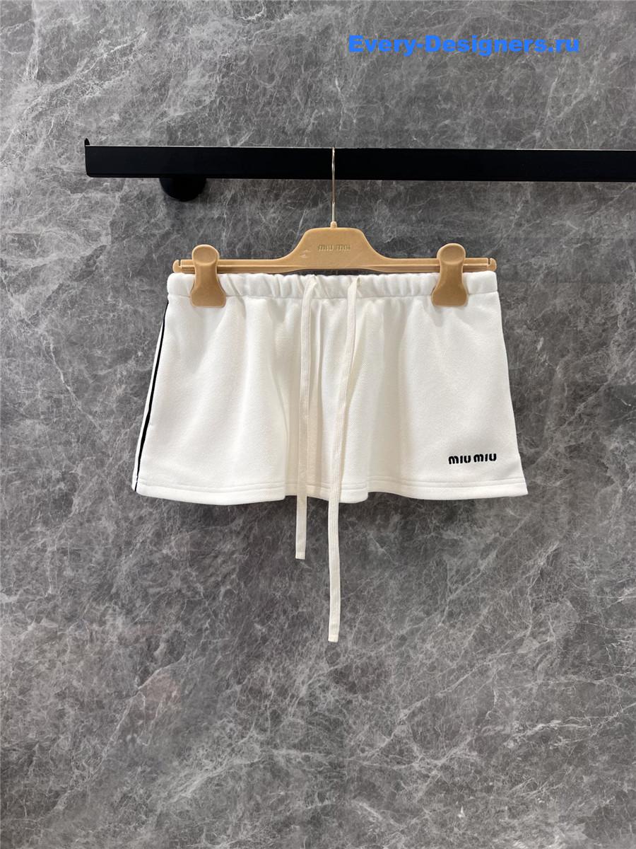 Miu Miu Collared Lettering Zip-Up Jacket Set