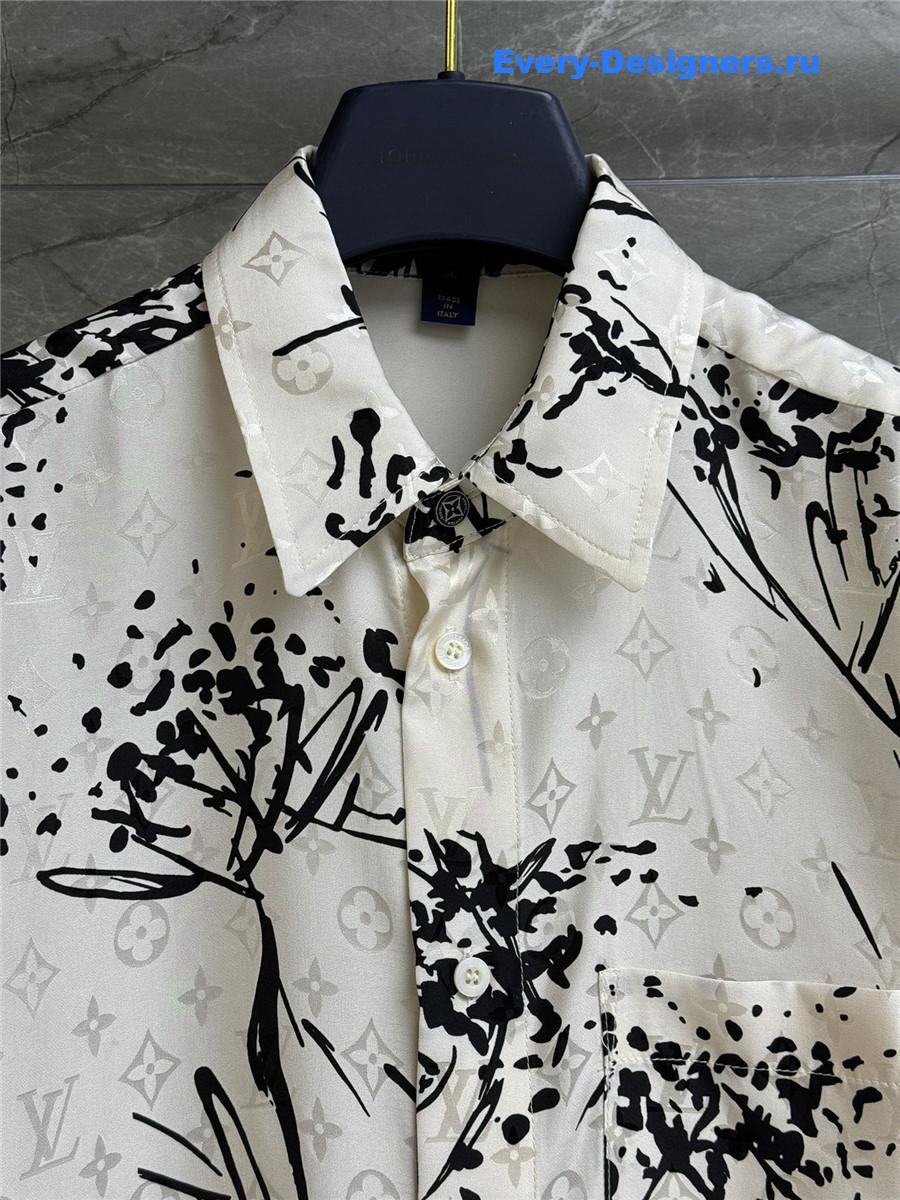 l0vis Vvtt0n monogram tree silk shirt