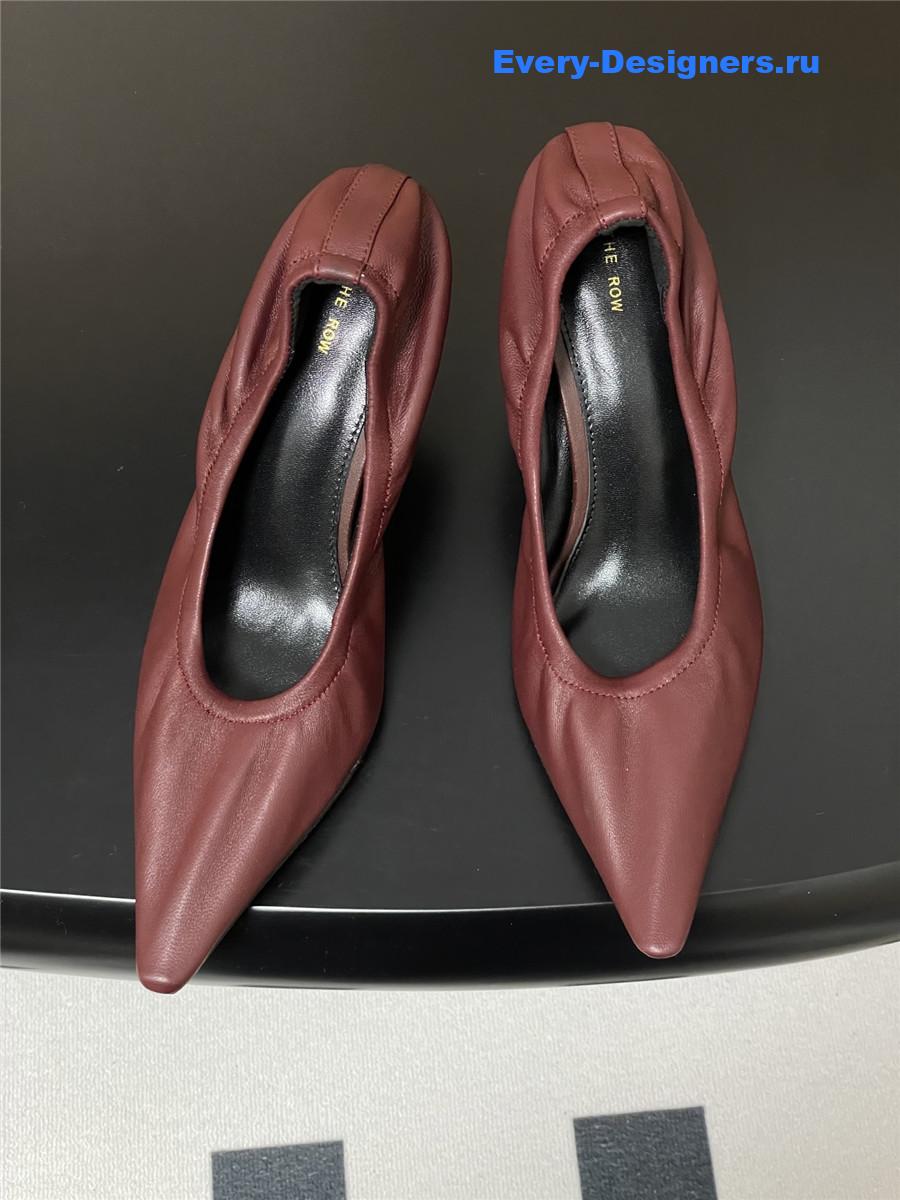 The R0w liisa burgundy leather pumps