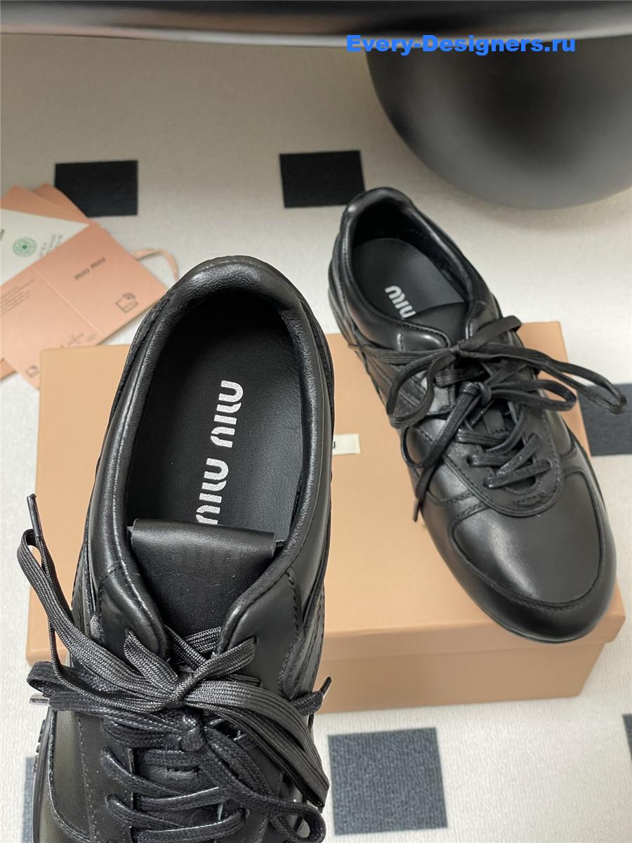 Miu Miu Black Mary Jane Sneakers