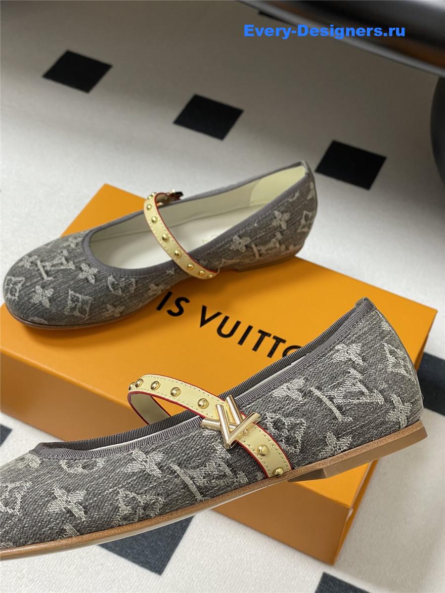 l0vis Vvtt0n grey denim romy flats