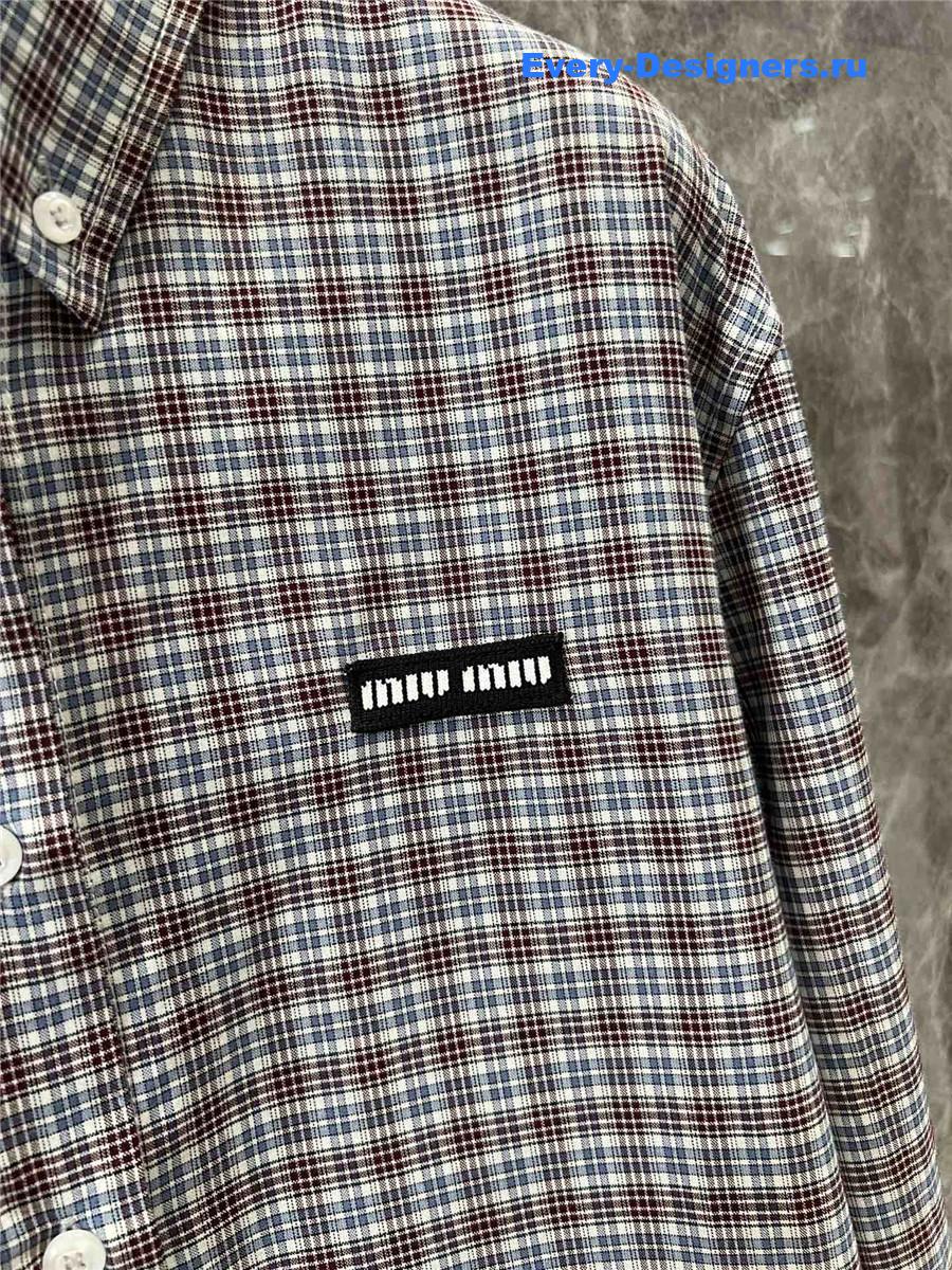 Miu Miu Checked Cord Shirt
