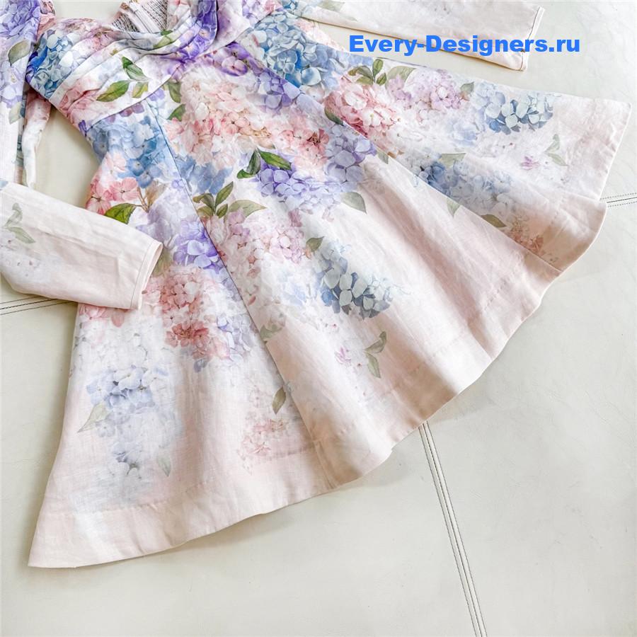 Zimm Hydrangea Puff Sleeve Dress
