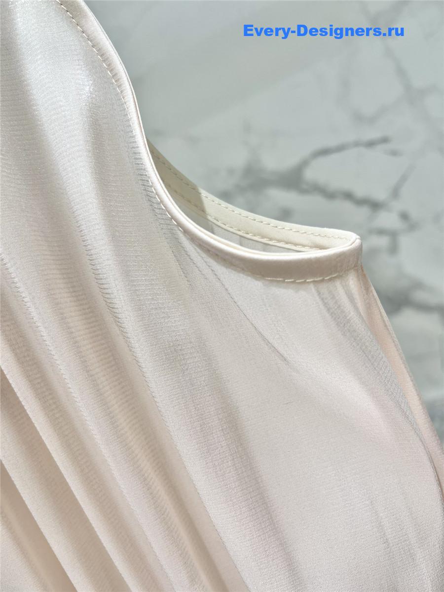 Sa1nt Lau*nt beige halter dress