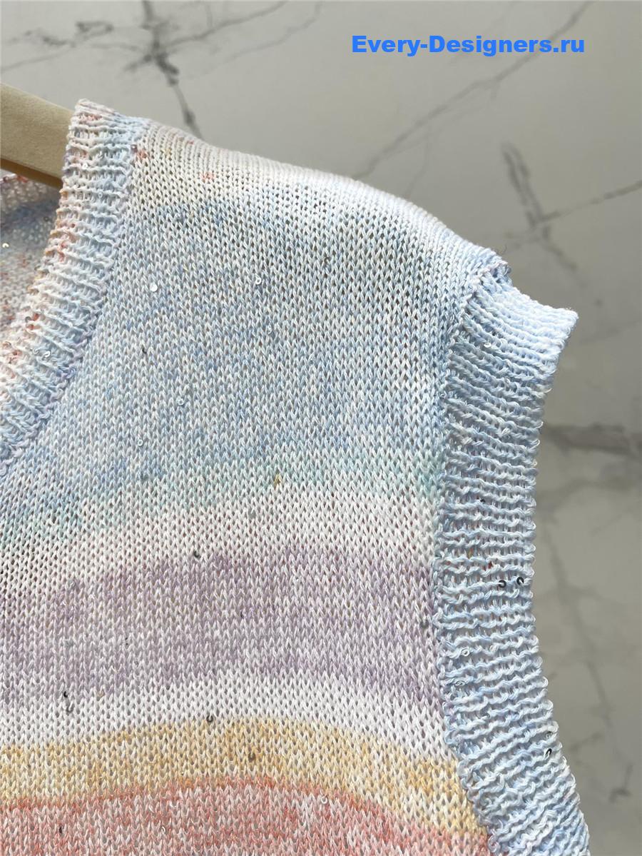 Miu Miu Rainbow Knit Vest