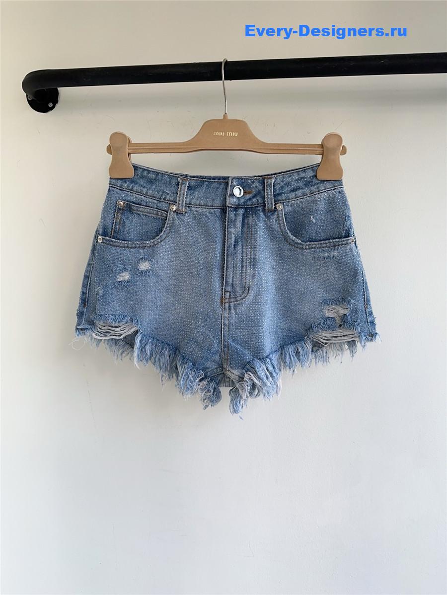 A1exa*der wang sequin denim shorts