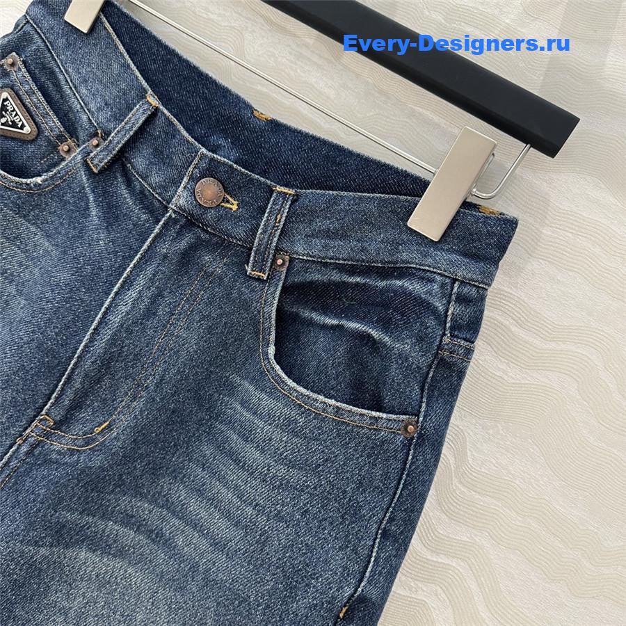 Pra*a blue denim shorts