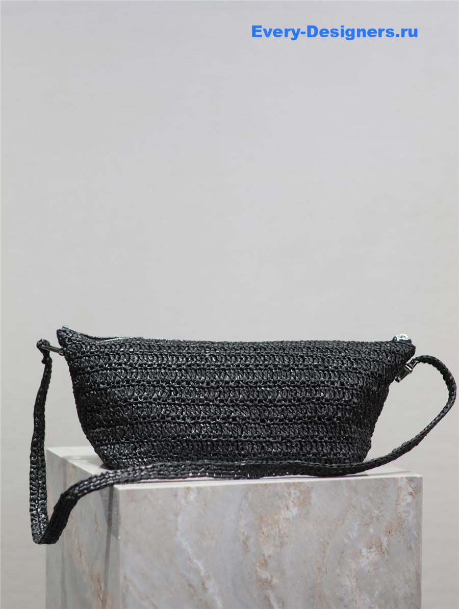 Sa1nt Lau*nt le rafia crossbody bag in black