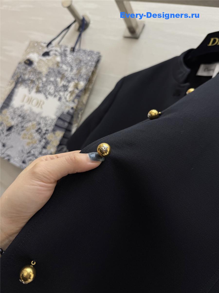 D10r black technical knit cropped jacket