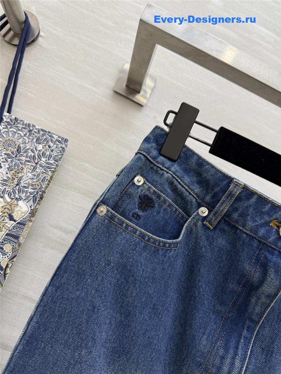 D10r fishtail denim skirt