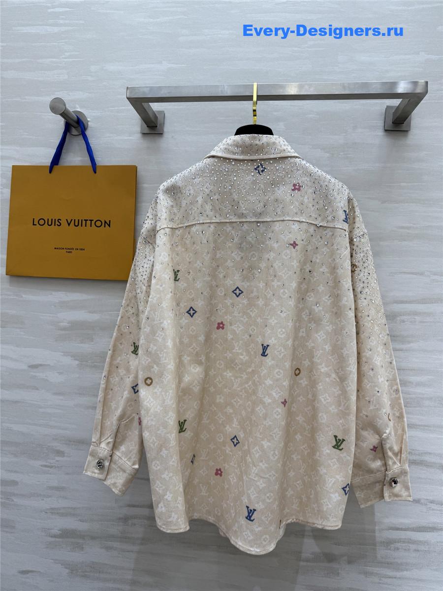 l0vis Vvtt0n rhinestone denim shirt