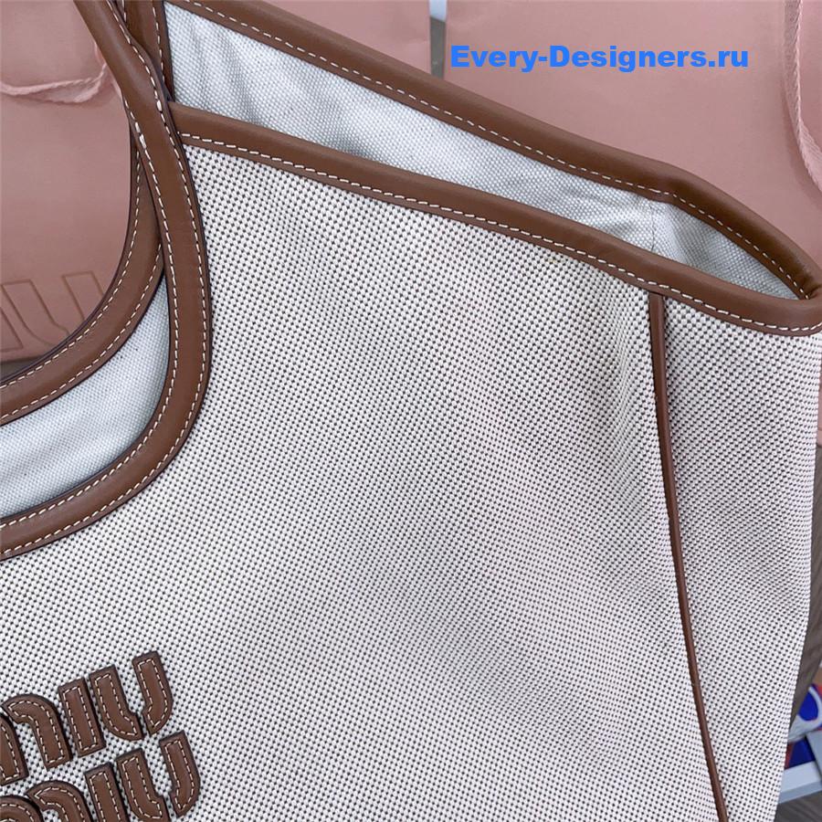 Miu Miu Ivy Large Canvas Tote