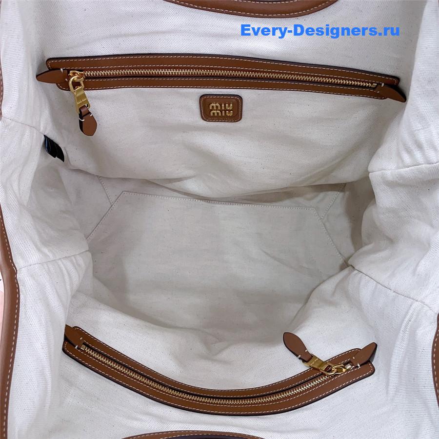 Miu Miu Ivy Large Canvas Tote