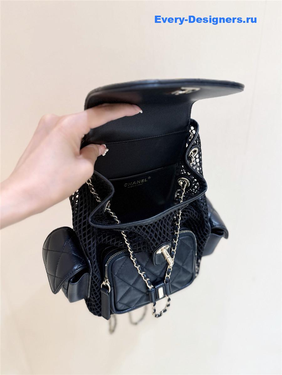 Ch**el mesh lambskin backpack