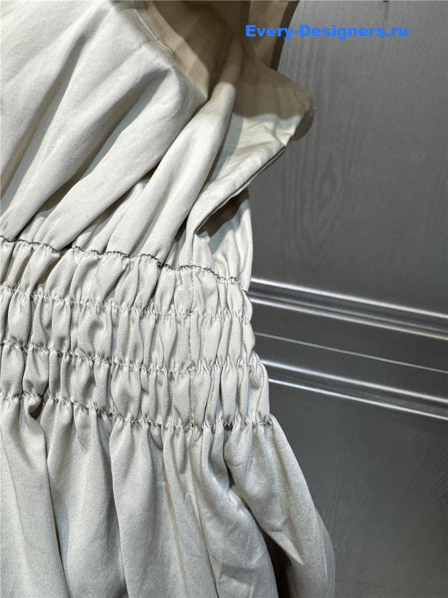 Miu Miu Limestone Panama Dress