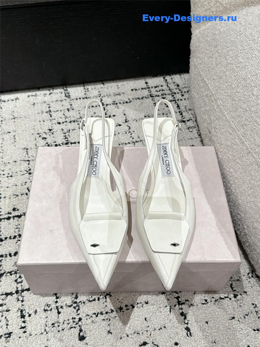 J1m*y Ch00 frances white slingback pumps