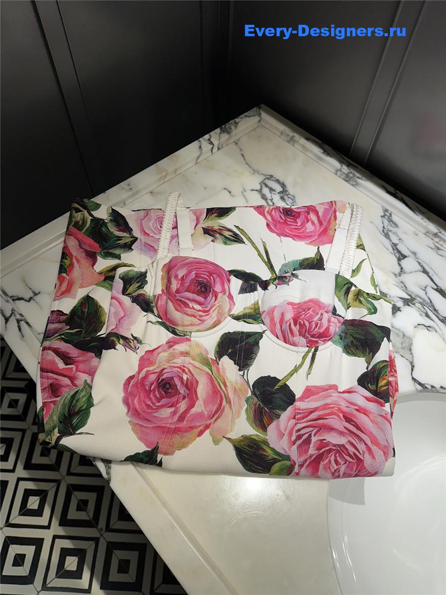 Dolce & Gabbana Floral Bustier Dress