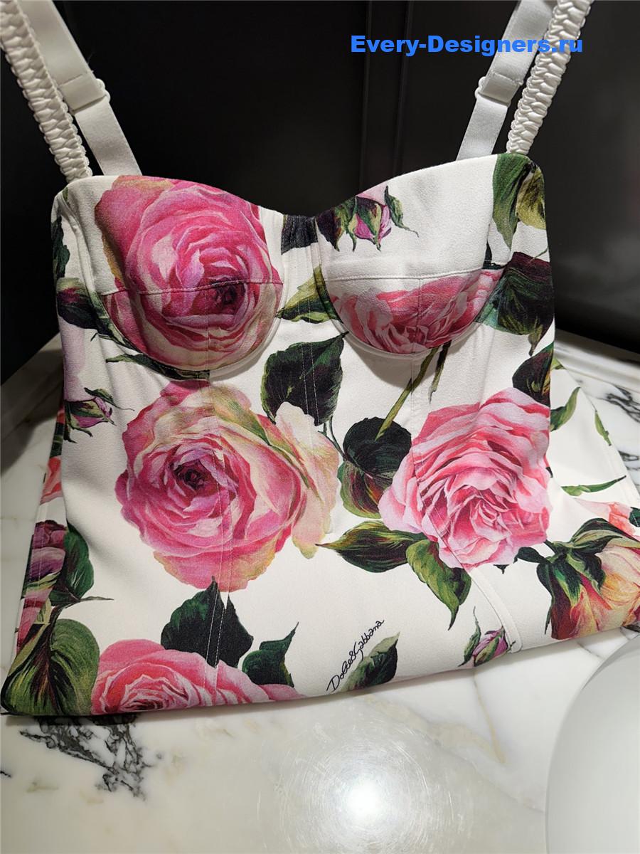 Dolce & Gabbana Floral Bustier Dress