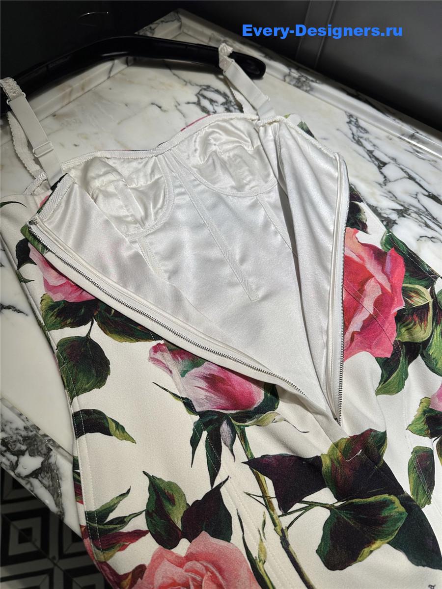 Dolce & Gabbana Floral Bustier Dress