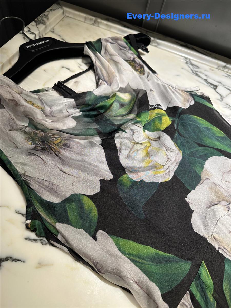 Dolce & Gabbana Floral Silk Chiffon Dress