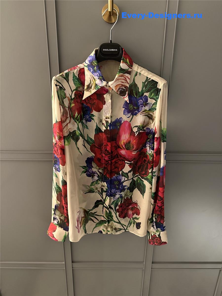 Dolce & Gabbana Floral Silk Shirt