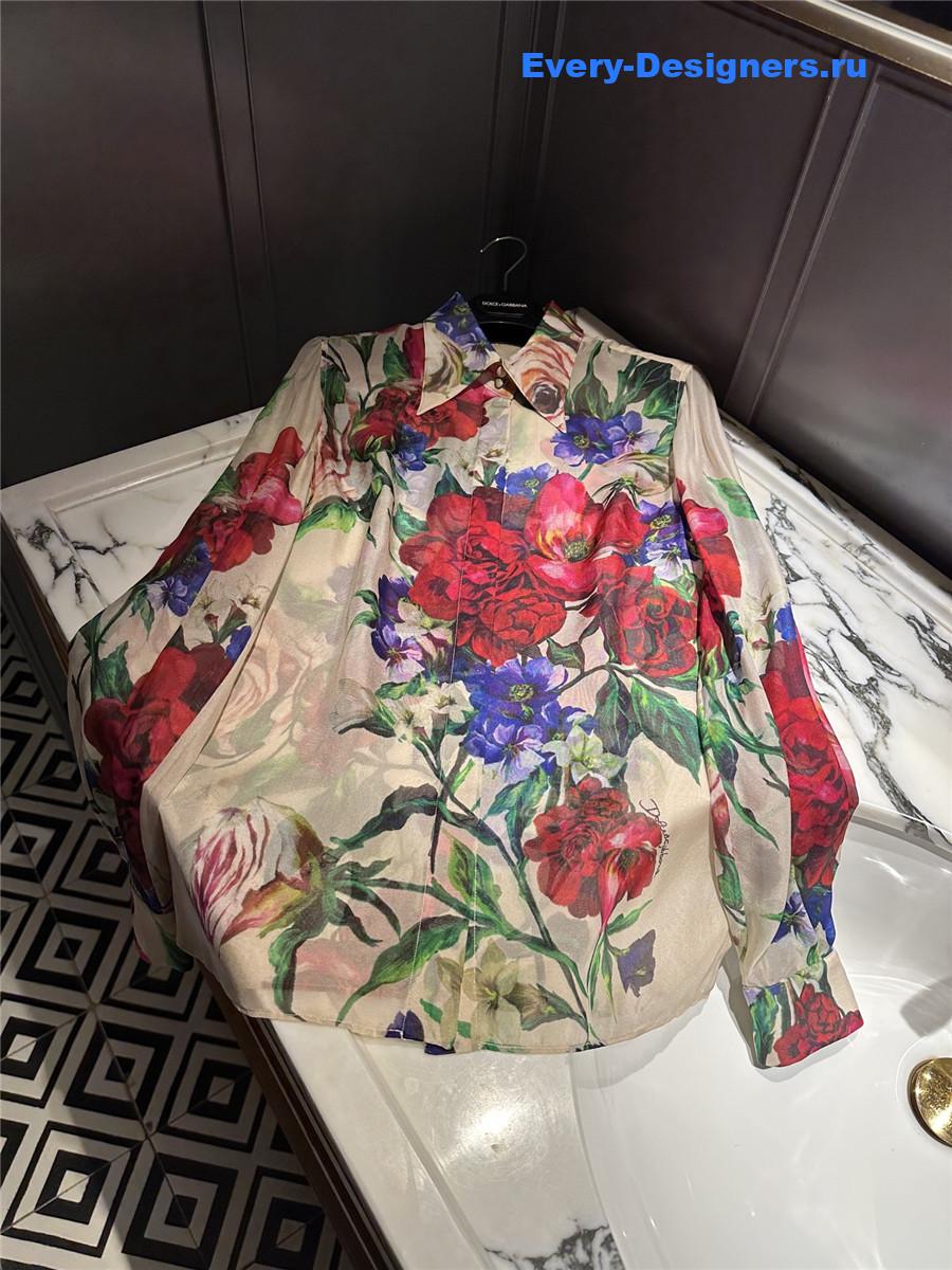 Dolce & Gabbana Floral Silk Shirt