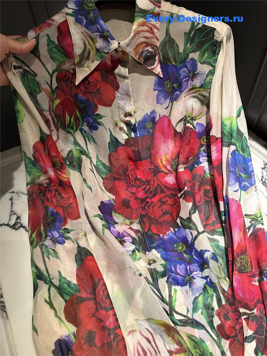 Dolce & Gabbana Floral Silk Shirt