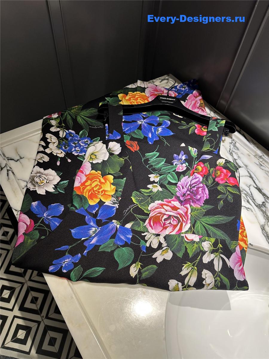 Dolce & Gabbana Black Rose Bustier Dress