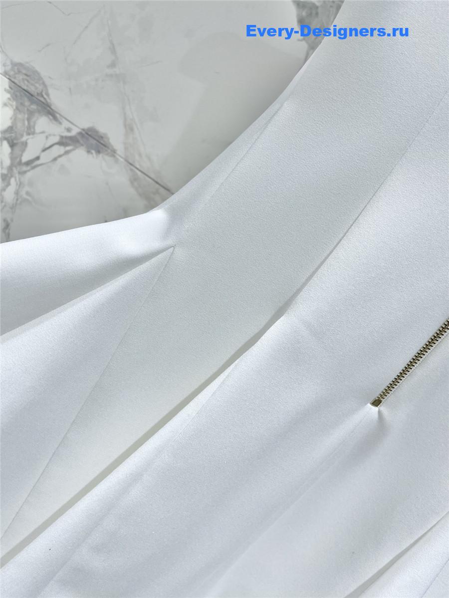 Sa1nt Lau*nt sleeveless blazer dress in white